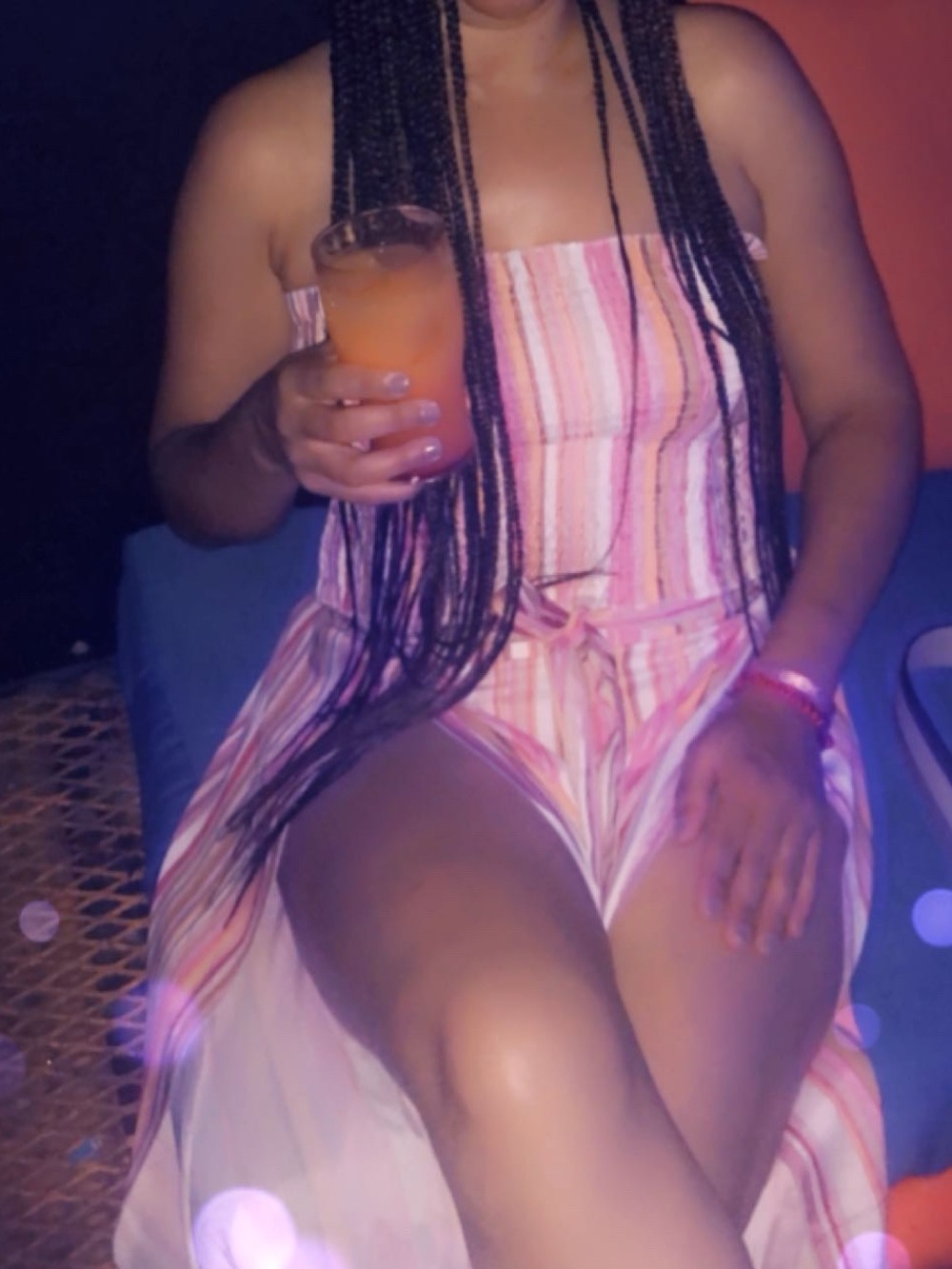 SOLID & STRIPED Pink Multicolor Strapless Romper Dress” fix L/XL
